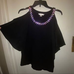 Boston Proper cold shoulder blouse